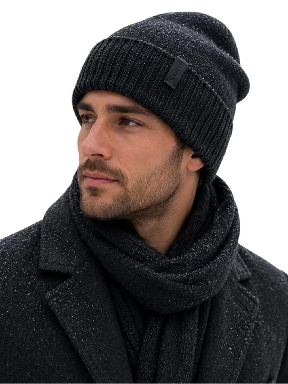 Vince Gift Set Merino Wool Cashmere Touch Tech Beanie Gloves Charcoal NWT Unisex